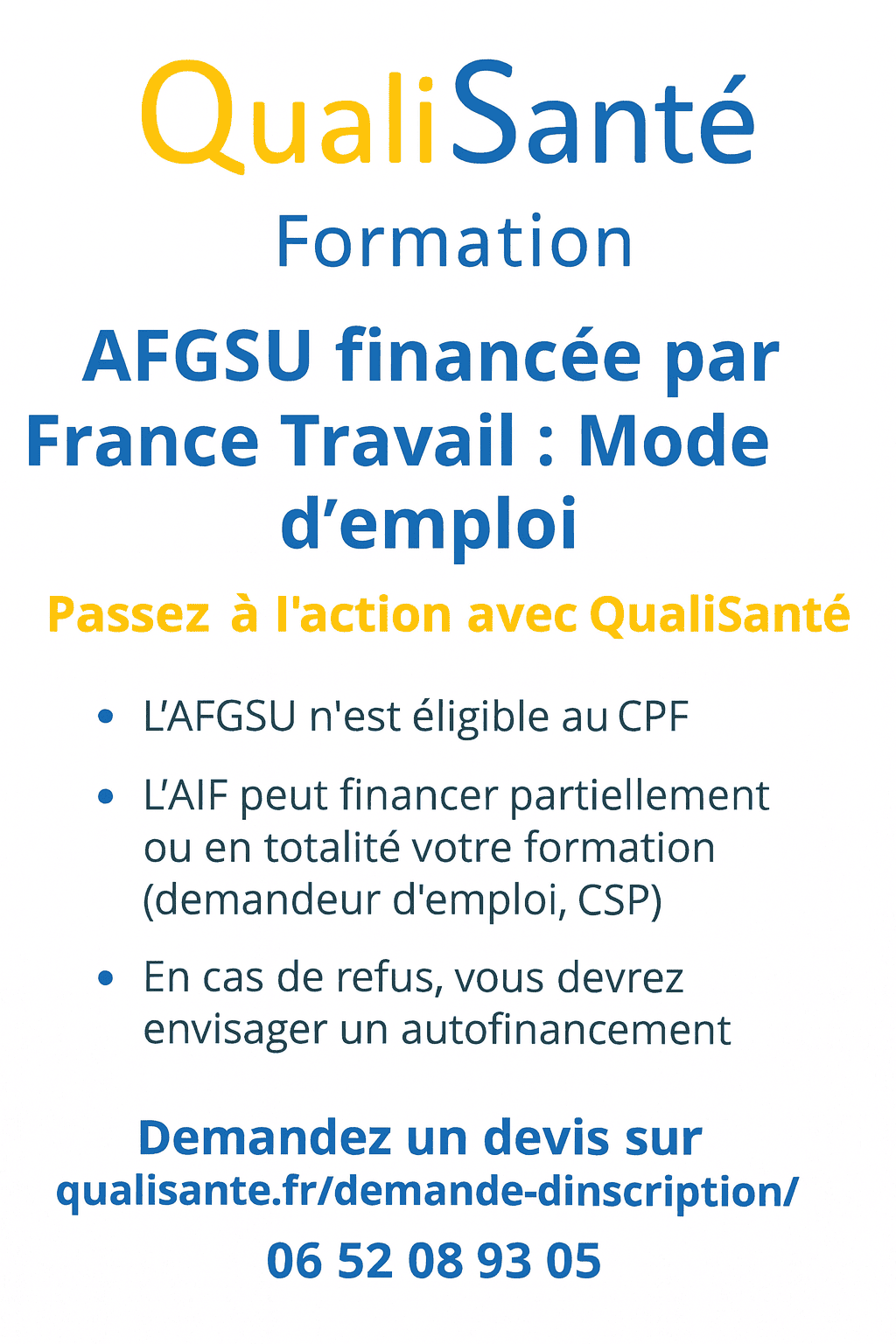 AFGSU financé par france travail