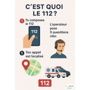 AFGSU 2 : savoir quand composer le 112 en cas d’urgence – appel localisé et questions clés posées par l’opérateur