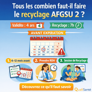 AFGSU 2 recyclage tous les combien ? : durée de validité 4 ans, recyclage obligatoire de 7 heures avant expiration