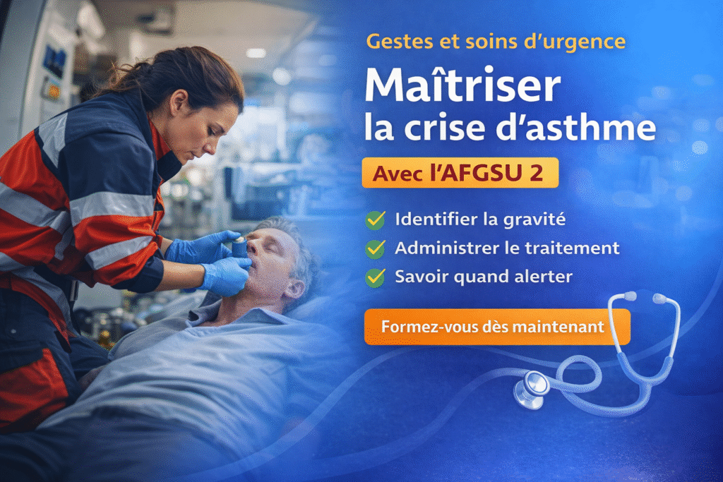 Gestes et soins d’urgence réalisés par un professionnel de santé lors d’une prise en charge d’un patient en situation critique, dans le cadre de la formation AFGSU 2.