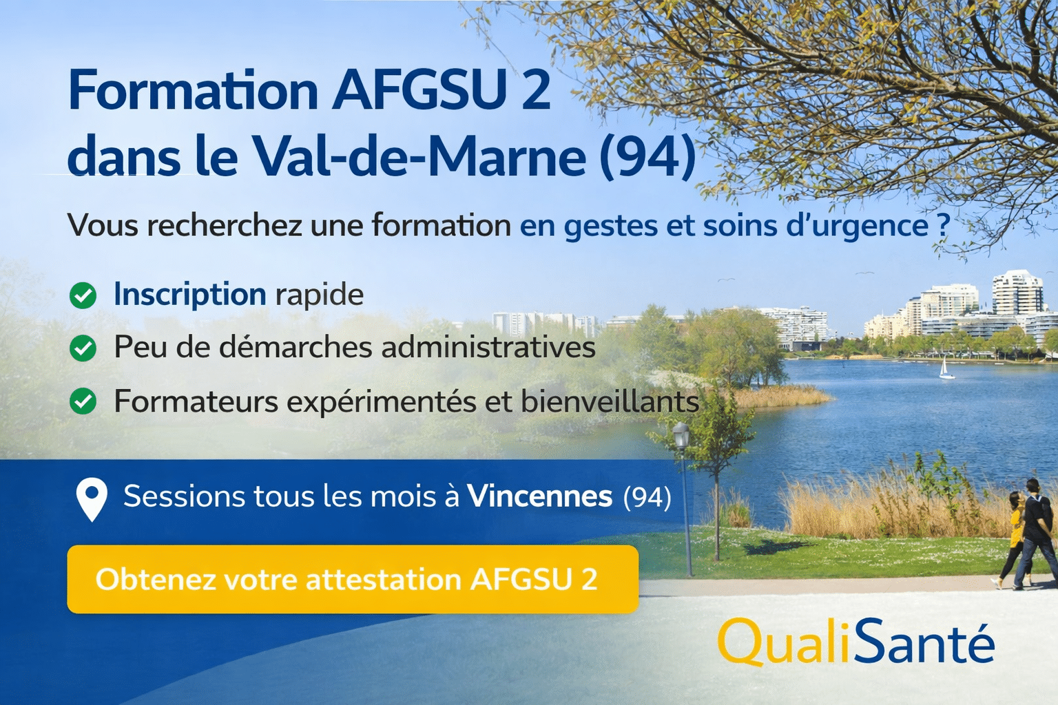 Formation AFGSU 2 à Créteil pour professionnels de santé – gestes et soins d’urgence, RCP, DAE et situations vitales