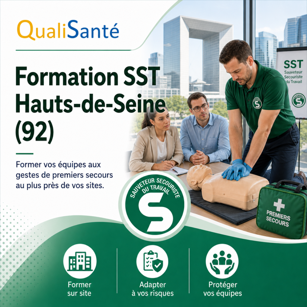 Formation SST Hauts-de-Seine (92) en intra-entreprise par formateur habilité INRS