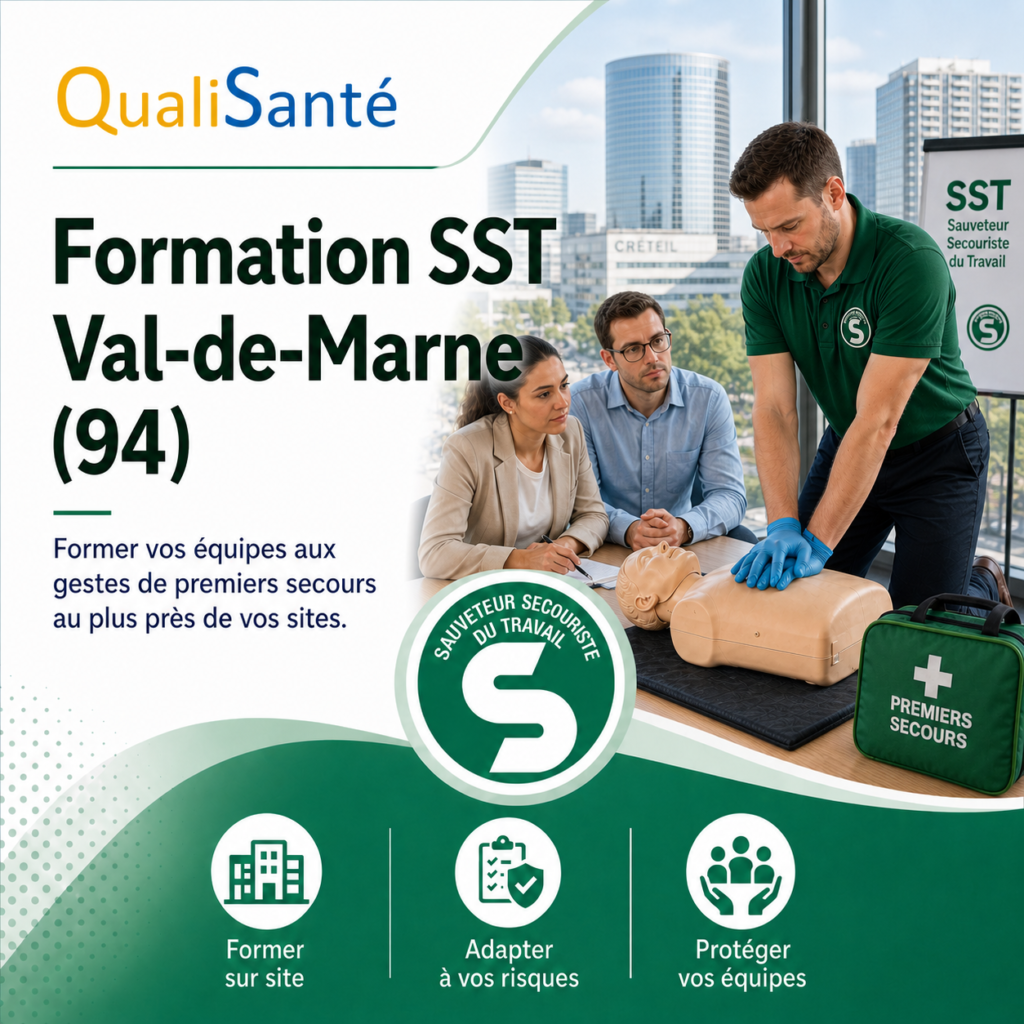 Formation SST Val-de-Marne (94) en intra-entreprise par formateur habilité INRS