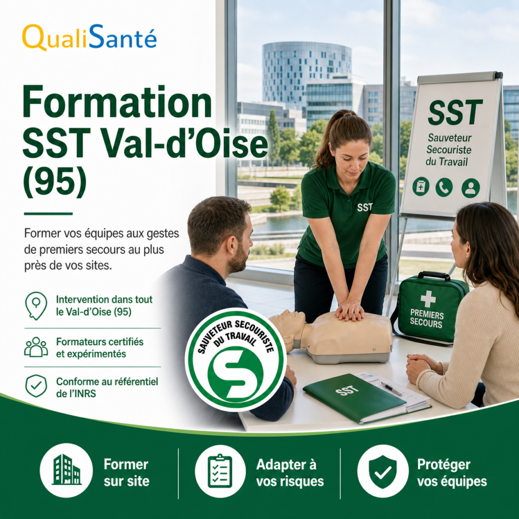 Formation SST Val-d'Oise (95) en intra-entreprise par formateur habilité INRS