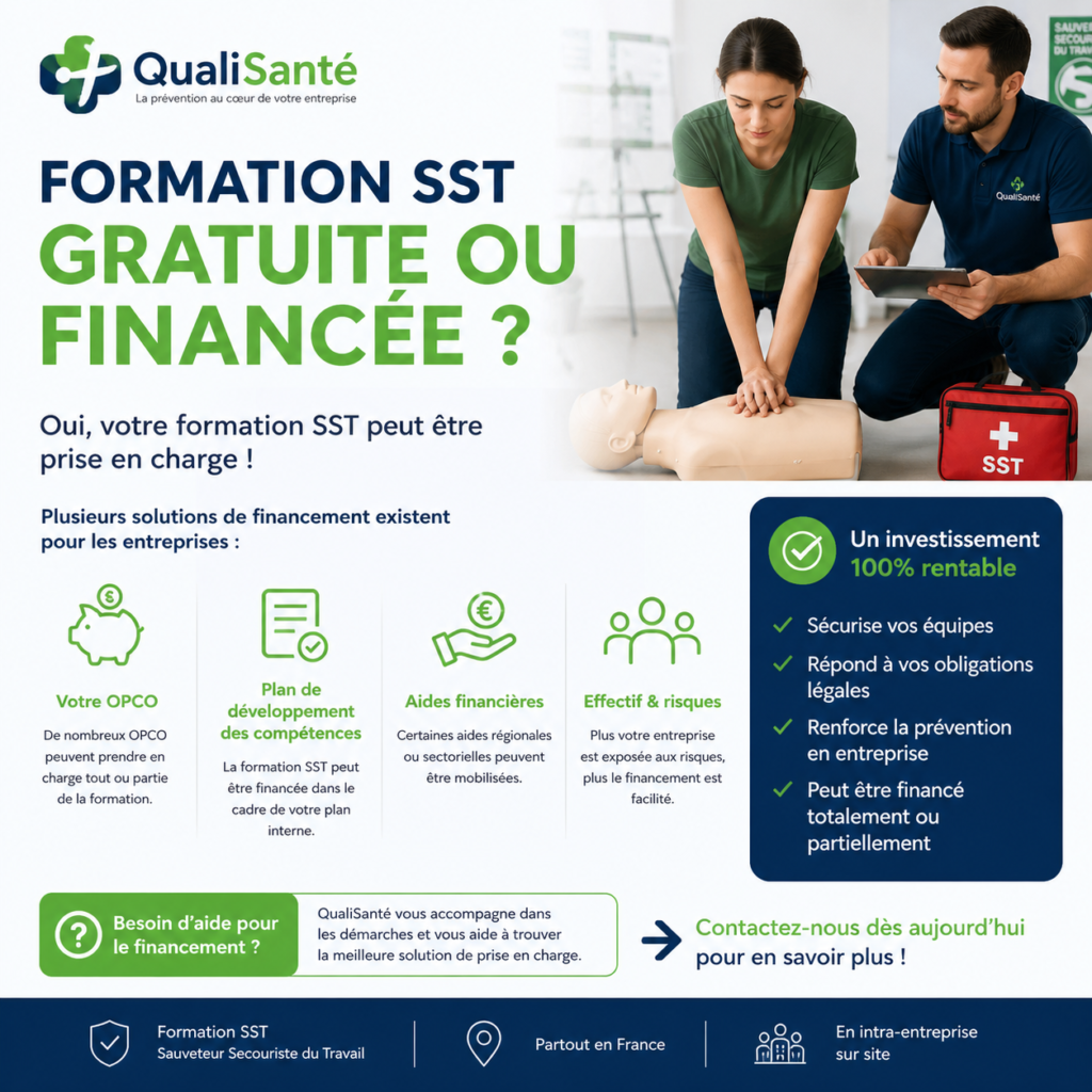 Formation SST gratuite : financement OPCO et employeur pour les salariés en entreprise